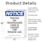 Signmission Posted No Trespassing Land Is OSHA Notice Sign, Plastic, 12in W x 18in L, 2PK OS-2PACK-NS-P-1218-V-17727 - alternate 5